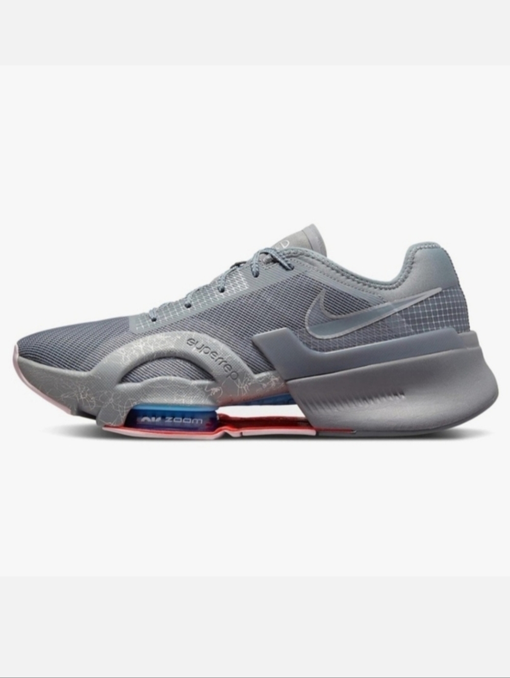 Nike Air Zoom SuperRep 3 Gray Mens Athletic Gym Sneakers Size 10.5